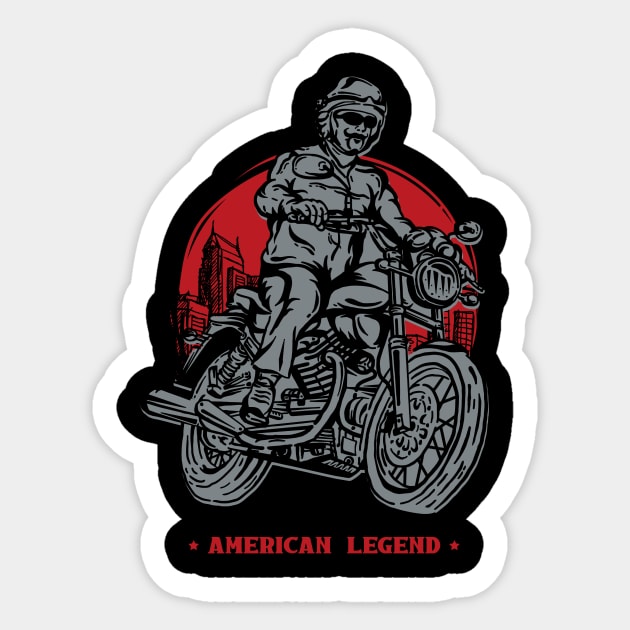 American Legend Motorcycle Sticker by VEKTORKITA